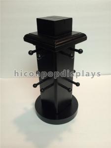 Quality Black Painted Countertop MDF Display Stand Rotating For Hanging Jewelry wholesale