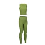 Ribbed Fabric 210gsm Gym Activewear Sets Womens 2 Piece Activewear Sets
