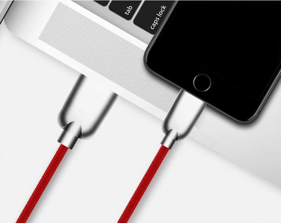 Metal Alloy Nylon Braided USB Data Cable 3 Feet 8 Pin 2A For IPhone Fast Quick Charging