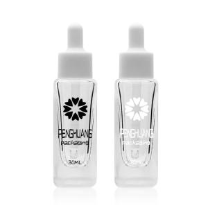 Quality 50ml serum glass bottle with white dropper wholesale