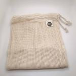 Drawstring Reusable Label Logo Organic Cotton Mesh Bag