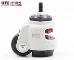White Aging Resistance Retractable Leveling Casters wheels 42mm 120KG