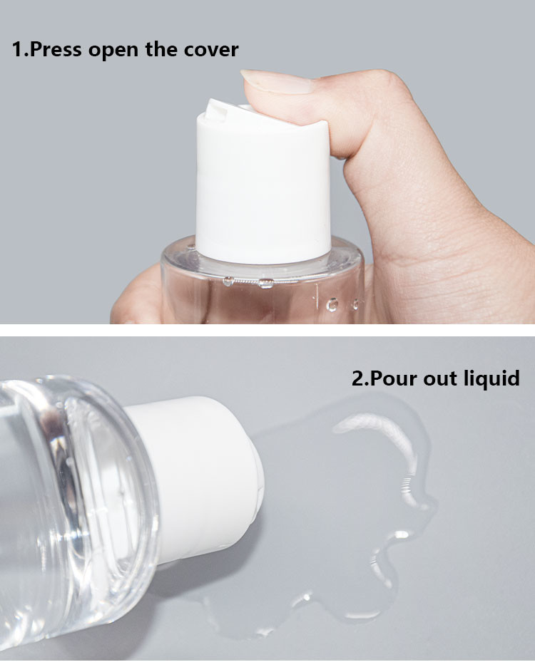 150ml Hair Shampoo/ Make Up Remover Bottle PP PET Water Toner Squeeze Disc Top