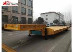 Durable Construction Lowboy Drop Deck Trailer, 2 Axles 60 Ton Lowboy Trailer