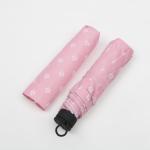 Pink And White Uv Blocker Travel Umbrella , Custom Folding Sun Umbrella