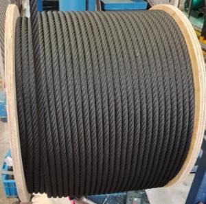 Quality Black Color Playground Combination Wire Rope 16mm*500m With High UV Resistance wholesale