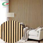 Fireproof Tasteless Acoustic Wood Ceiling , Odorless Sound Absorbing Acoustic