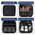 Manicure Embroidered Tattoo Black Cosmetic Bag Multi Functional