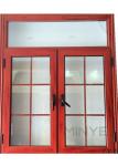 Sealing Aluminium Casement Windows red Customized Aluminum Frame Casement