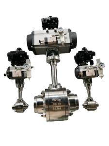 Quality LNG LO2 Ball Cryogenic Pneumatic Valve PN16 Low Temperature wholesale