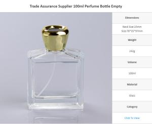 Quality 100ml Perfume Bottle Empty wholesale