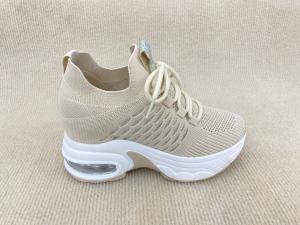 Quality Lacing And Heightening Comfortable Platform Loafer Heels White wholesale
