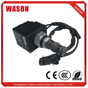 Quality 12V 24V LOVOL Excavator Solenoid Valve / Spare Part Excavator Black wholesale