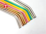 6mm 8mm 12mm 304 Stainless Steel Metal Drinking Straw Set For Coffee Milk Tea