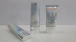 Metallic Flat Oval Holographic Laminate Cosmetic Tube Packaging Colorful Nature