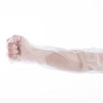 Plastic Disposable Protective Gloves PE Long Sleeve White