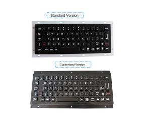 Quality IP67 Black Metal Industrial Keyboard Vandal Proof Panel Mount wholesale