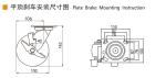 4 Inch Caster Wheels Heavy Duty 380kg Plate TPU Caster 734-26