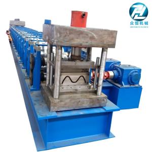 Quality Thickness 2.5 - 2.8mm Three Waves Guardrail Forming Machinery With Gearbox Drive wholesale