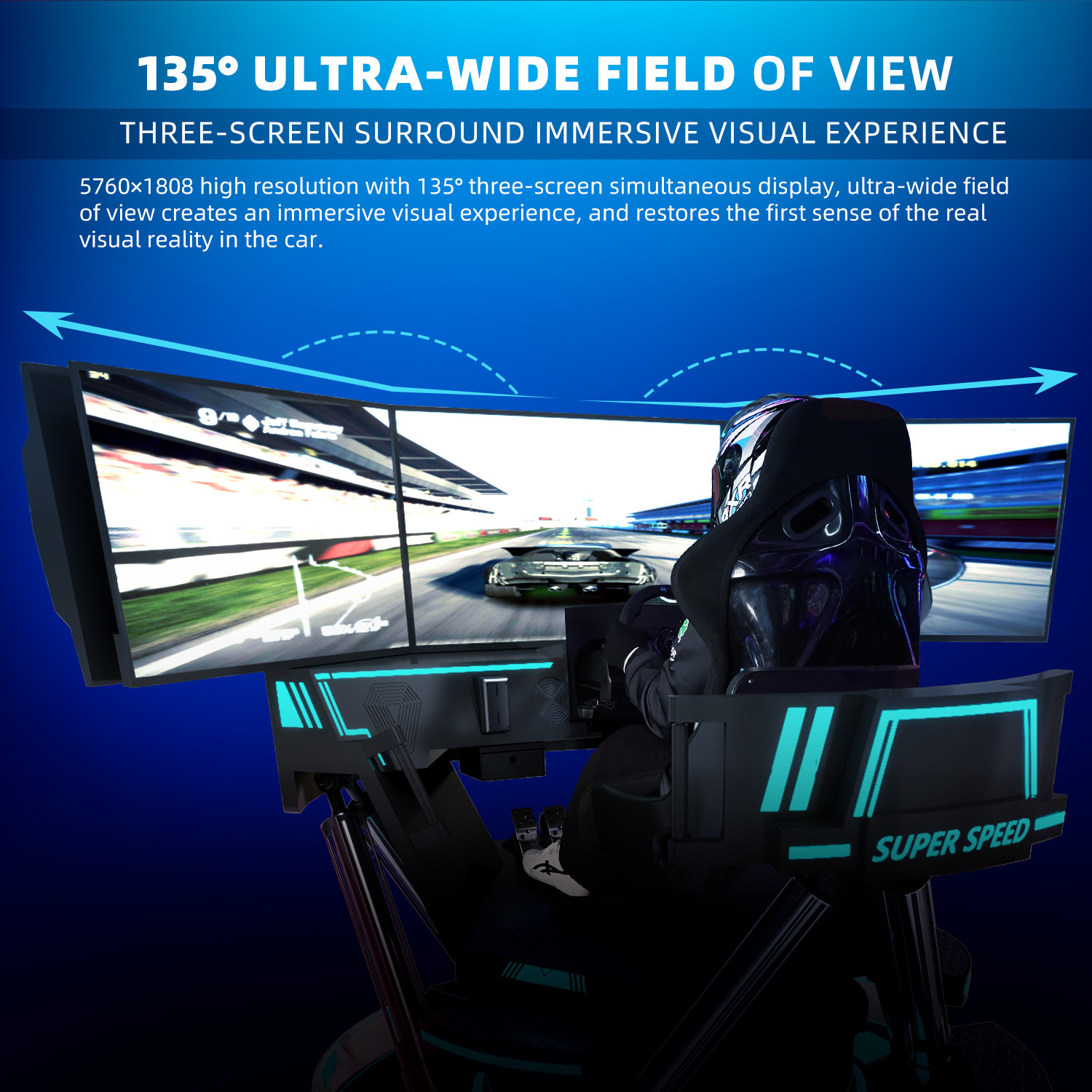 Coin Operated VR Racing Simulator Virtual Reality Space Speed Racing Game Machine