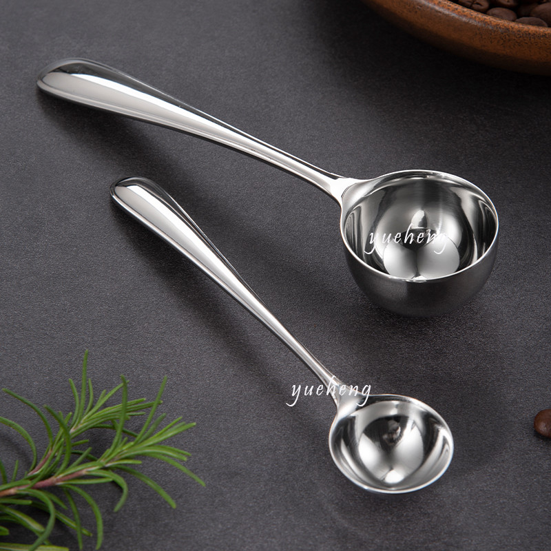Wholesale Stainless Steel 18/8 20ml And 6ml Long Coffe Scoop Coffe Spoon Coffe Shop Scoop Measuring Coffe Spoon