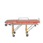 Aluminum Alloy Folding Ambulance Wheel Type Stretcher Orange OEM for Patient