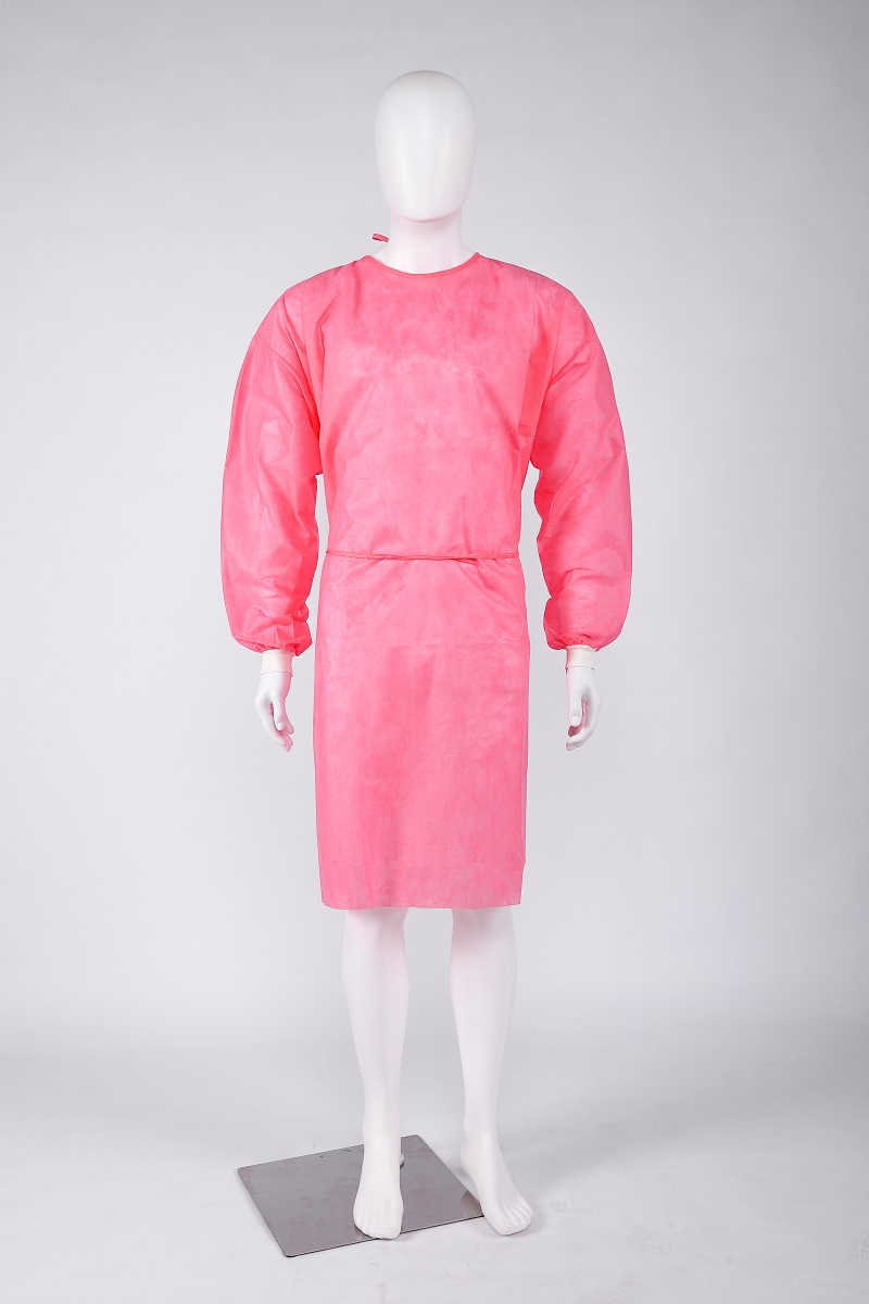 Disposable Nonwoven 3 Layers SMS Isolation Gown Factory Price Nurse Gown Waterproof Tear Resistance