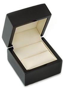 Quality Recyclable Beautiful Jewelry Box , Black Wooden Classical Ring Jewelry Organizer Box wholesale