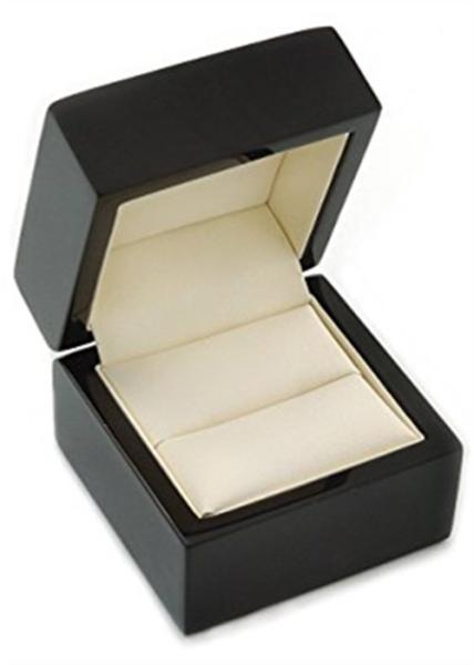 Recyclable Beautiful Jewelry Box , Black Wooden Classical Ring Jewelry Organizer