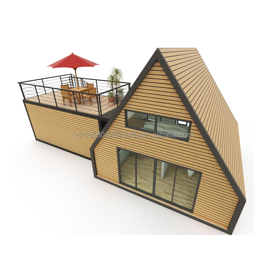 Modern Design Sandwich Panel Wooden Triangle House for Hotel Beach Sunroom Vacation Featuring Stylish Container Design
