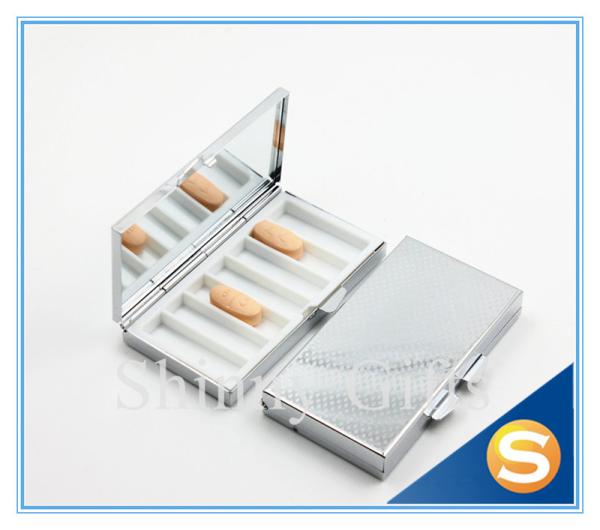 Shinny Gifts 7days Metal Pill Box Metal storage boxes for pill OEM/ODM is