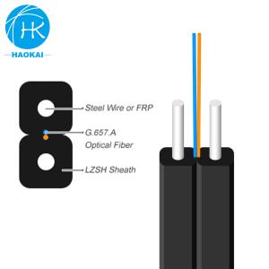 Quality Indoor FTTH Drop Cable 2core 4core FRP Steel Wire FTTH Fiber To The Home wholesale