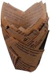 Baked Canapes Newspaper Christmas Retro Tulip greaseproof Paper Cups