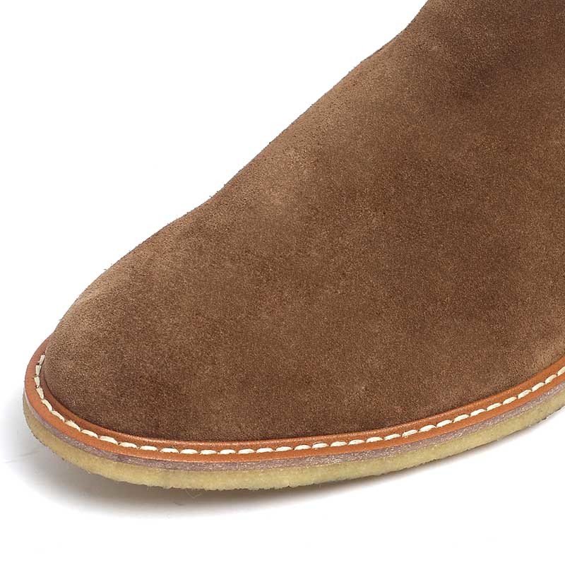 OEM ODM Brown Genuine Leather Mens Casual Chelsea Boots