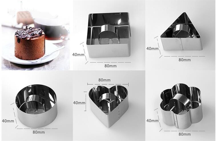 RK Bakeware China Foodservice NSF Stainless Steel Cake Mold Cookie Cutter Mousse Ring For Baking Tools