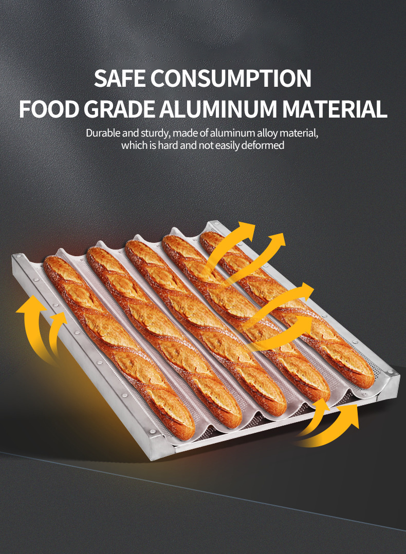 Authentic French Bread Baking Pan for Bakery-Quality Results 750*900*40mm Bakery Tooling