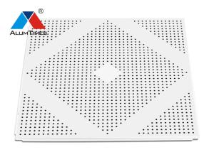 Quality Acoustic Aluminum Metal Drop Ceiling Tiles With Fireproof Nonwoven Sheet wholesale