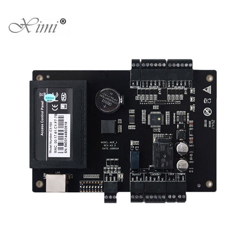 30000 Card Capacity TCP/IP RS485 Smart Card Biometrci One Door Access Control Panel RFID Card Door Access Control Board C3-100