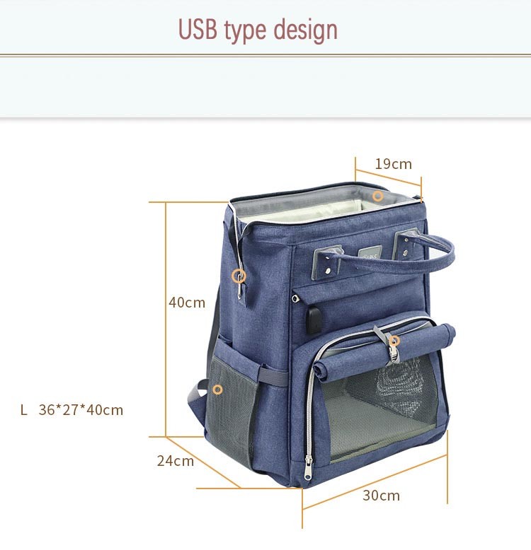 ISO Oxford Fabric Dog Cat Bag Pet Carrier Backpack For Outdoor Business