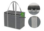 Zippered Shoulder Insulated Cooler Bags Non Woven For Wine Delivery Custom Size