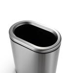 Anti Fingerprint 12L Stainless Steel Bathroom Trash Can