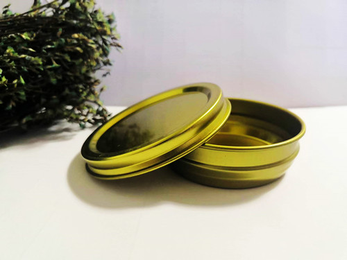 0.28mm Food Grade Tinplate Caviar Packaging Vacuum Empty Can 50g