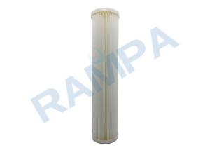 Quality White Color Pleated Filter Cartridge 5 Micron Filtering Rate For Swimming Pool wholesale