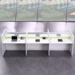 Cubicle Office Workstation Desks Call Center 2400mm 4 Person Workstation Table