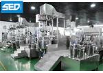 Skincare Ointment Manufacturing Machine Hydraulic Lifting Vacuum Emulsifying