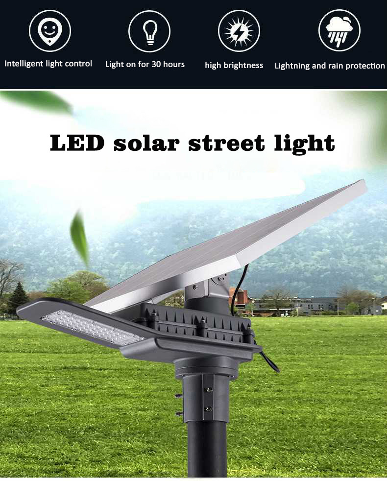 Integrated 40w Led Solar Street Light With Polycrystalline Silicon Solar Panel