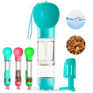 Quality 4 In 1 300ml Dog Water Bottle With Food Water Storage Foldable Dog Water Bottle wholesale