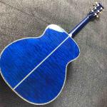 Custom Solid Spruce 41 Inch D Style Acoustic Guitar Abalone Ebony Fingerboard