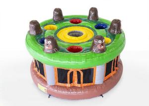Quality 0.55mm PVC Inflatable Sports Games / Whack A Mole Game With Hammer For Kids wholesale