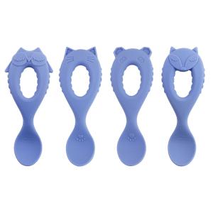 Quality New Arrival Baby Spoon Food Grade Silicone Spoon With Toddler Eco Friendly Kids Feeding Baby Animal Style Silicone Spoon wholesale